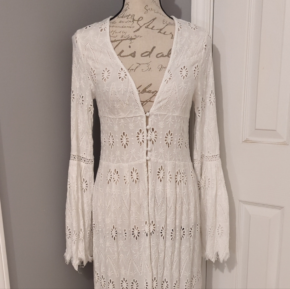 Free People Size Small Sweetwater Eyelet Dress Cover Up
